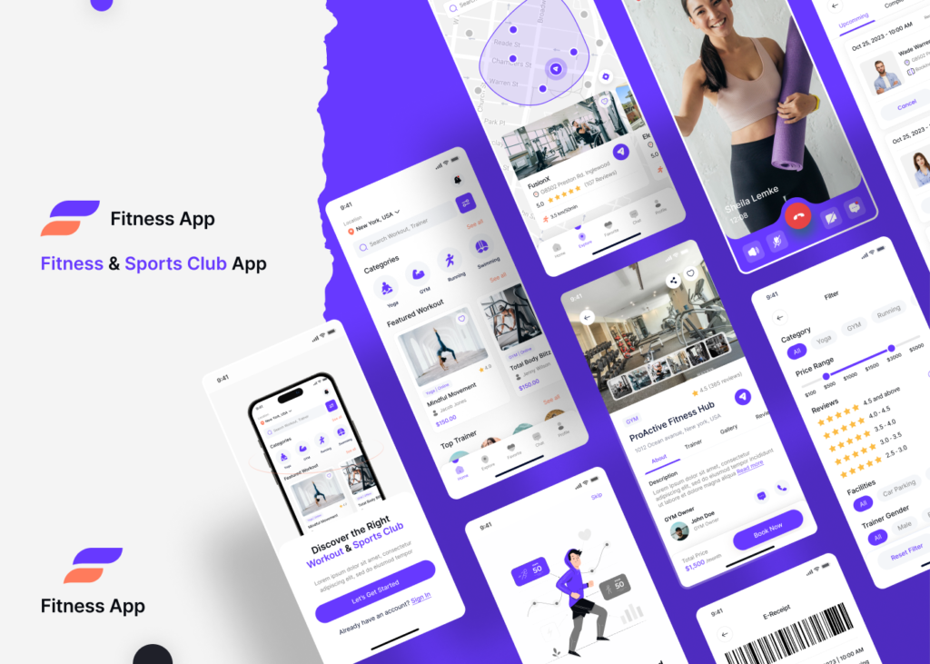 fitness app ui kit