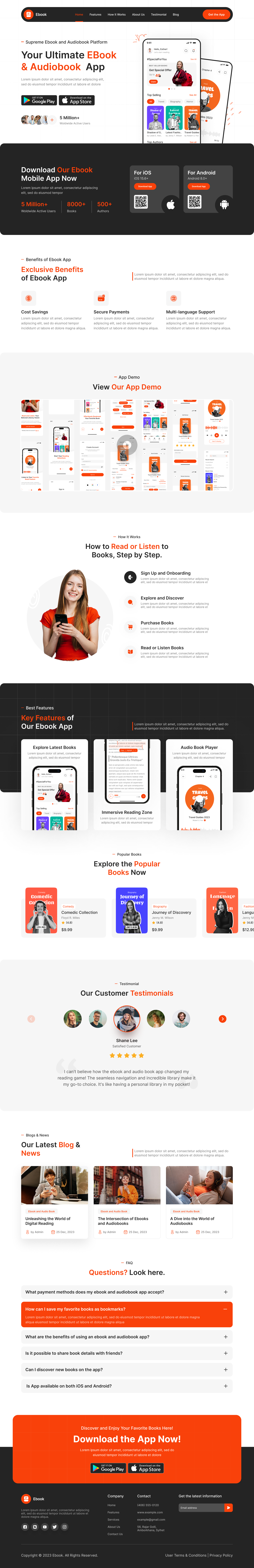 ebook landing page ui design figma