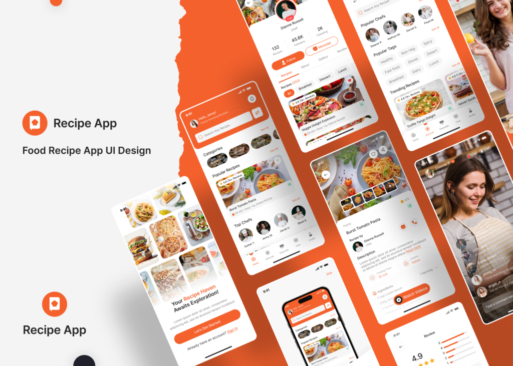 recipe app ui design
