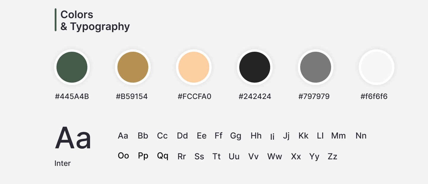 beauty and cosmetic products app ui ux design color palette