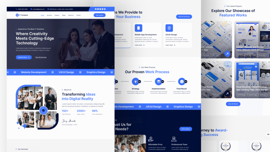 IT Service and Technology Website Figma Template Ui Ux Design [16 ...