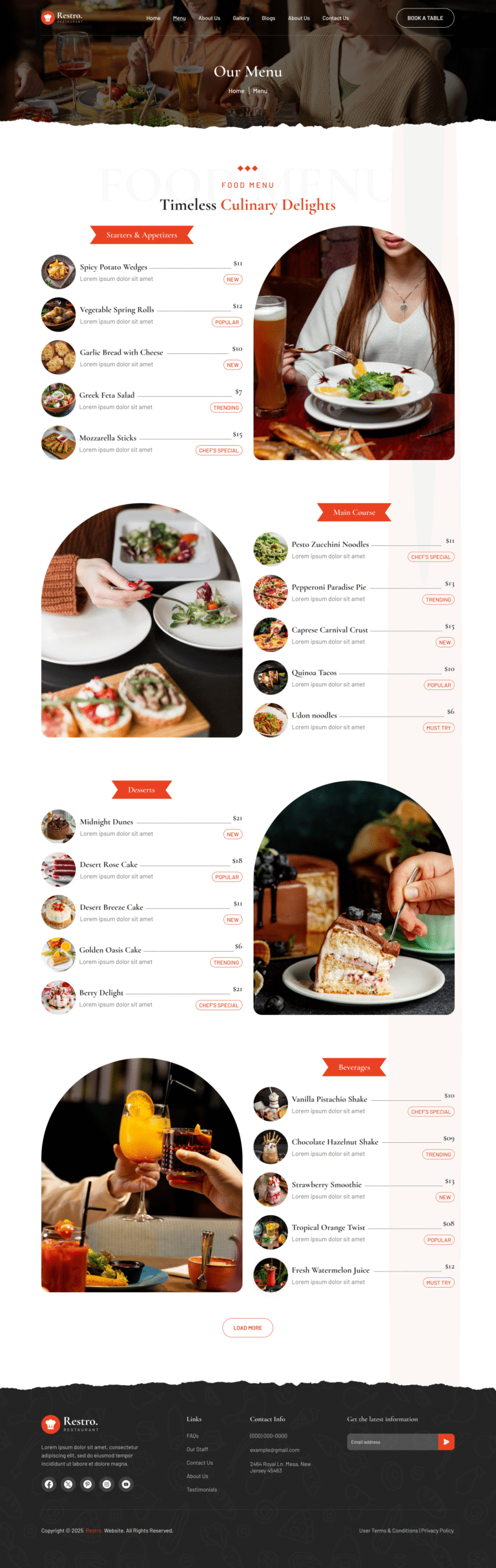 Restaurant Website Figma Ui Ux Design [13+ Pages] » Insight Lancer