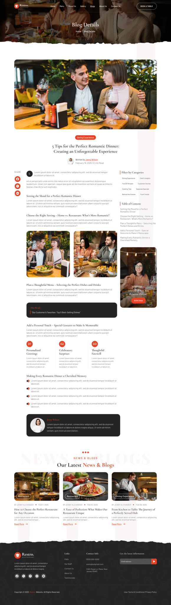 Restaurant Website Figma Ui Ux Design [13+ Pages] » Insight Lancer