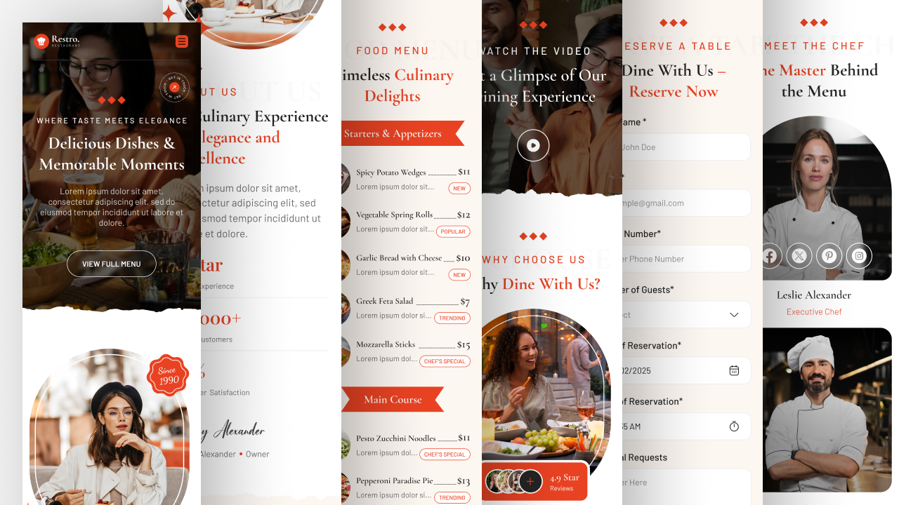 restaurant website Figma ui ux design thumbnail 3 design